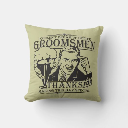 Coussin Garçons d'honneur de Merci (Recto)
