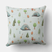 Coussin Garçons Jote Ours de forêt Naissance Statistiques  (Verso)