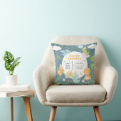 Coussin Garçons Mignons Dinosaure Bleu Naissance Statistiq (Chaise)