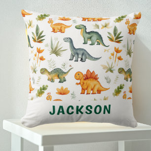 Coussin Garçons Personnalisé Cute Dinosaur Motif