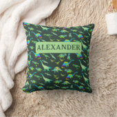 Coussin Garçons Personnalisés Dinosaure Vert (Couverture)