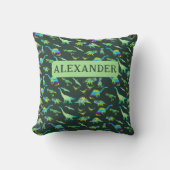 Coussin Garçons Personnalisés Dinosaure Vert (Recto)