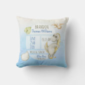 Coussin Garçons vert mignon T-Rex Keepsaké statistiques de (Recto)