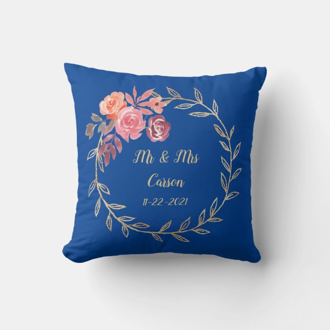 Coussin Garde-couronne florale (Recto)