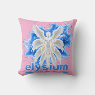 Coussin Garde d'ange céleste aux ailes d'Élysée Pop Art
