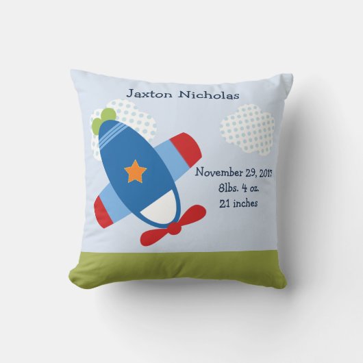 Coussin Garde d'avion personnalisée (Recto)