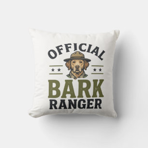Coussin Garde de l'aboiement officielle Graphique vintage 