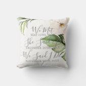 Coussin Garde-mariés sur mesure avec grande orchidée (Recto)