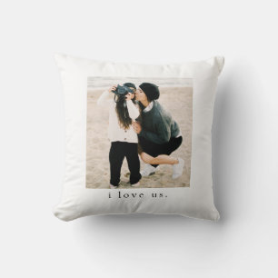 Coussin Garde-mémoire de photo de famille moderne 2 faces