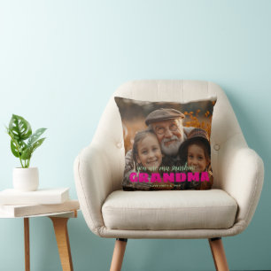 Coussin Garde-photo personnalisée GRANDMA cadeau