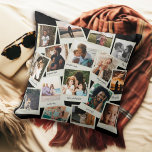 Coussin Garde-photos personnalisées<br><div class="desc">Créez un cadeau personnalisé pour un être cher, en particulier un grand-parent. Customisez avec vos photos Instagram ou d'autres petites photos et arrangez/rognez dans les cadres, ou déplacez-les où vous voulez. La couleur Arrière - plan est personnalisable. Les étiquettes sont également options, supprimer ou ajouter plus comme vous le souhaitez....</div>
