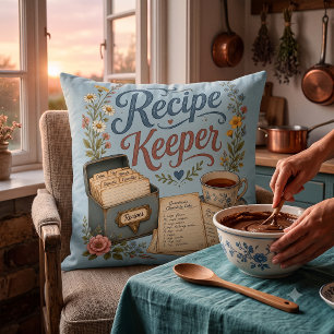 Coussin Garde-recettes Floral Vintage Cottagecore