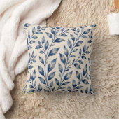 Coussin Gardens Syracuse Blue Foliage Pattern Cushion (Couverture)
