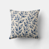 Coussin Gardens Syracuse Blue Foliage Pattern Cushion (Verso)