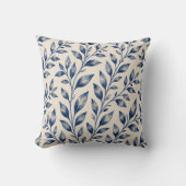 Coussin Gardens Syracuse Blue Foliage Pattern Cushion (Recto)