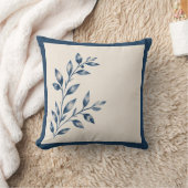 Coussin Gardens Syracuse Minimalist Blue Leaf Cushion (Couverture)