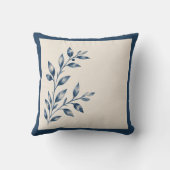 Coussin Gardens Syracuse Minimalist Blue Leaf Cushion (Verso)