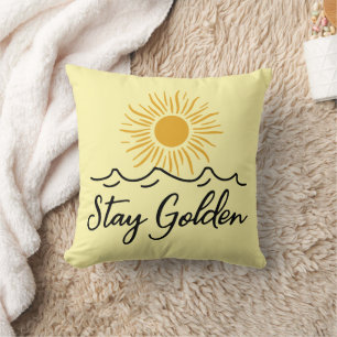 Coussin Garder l'oreiller à lancer minimaliste doré