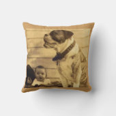 Coussin Gardes pitbull des années 1920 (Verso)