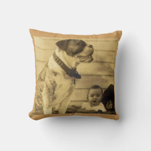 Coussin Gardes pitbull des années 1920