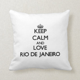 Coussin Gardez le calme et aimez le Rio de Janeiro