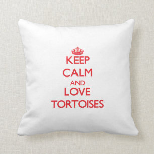 Coussin Gardez le calme et aimez les tortues