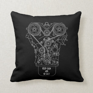Coussin Gardez le calme et allez service de mécanicien de