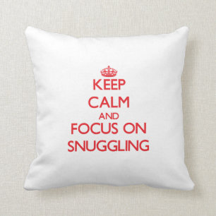 Coussin Gardez le calme et le foyer sur se blottir