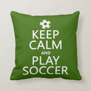 Coussin Gardez le football de calme et de jeu (toute