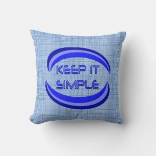 Coussin Gardez-le simple Citation de Slogan Récupération e