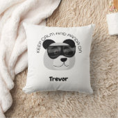 Coussin Gardez votre calme et Panda activé (Couverture)