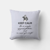 Coussin Gardez votre calme - il est célibataire... M. Darc (Recto)