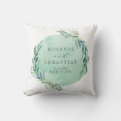 Coussin Gardien Mariage Eucalyptus Monogram frais (Recto)