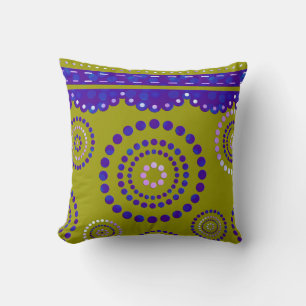 Coussin Garland ARTdeco violet bleu + votre couleur de dos