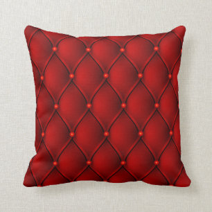 Coussin Garnet Red Faux Upholstery