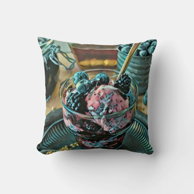 Coussin Gâteau à la crème glacée aux baies (Recto)