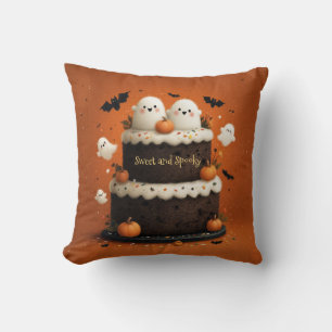 Coussin Gâteau au Chocolat de Fantôme Mignon Sucré et Surn