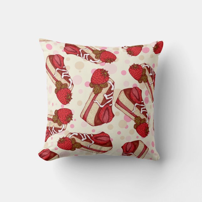 Coussin Gâteau aux fraises (Recto)