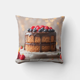 Coussin Gâteau avec des baies sur le dessus
