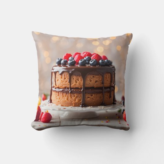 Coussin Gâteau avec des baies sur le dessus (Recto)