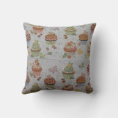 Coussin Gâteau floral vintage moderne de luxe (Verso)