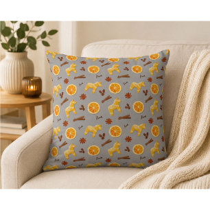 Coussin Gâteau Scandinave et Agrumes de Fêtes 