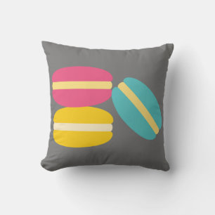 Coussin Gâteaux colorés de macaron français