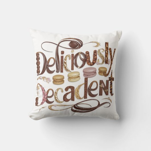 Coussin Gâteaux délicieusement décadents & Design au choco (Recto)