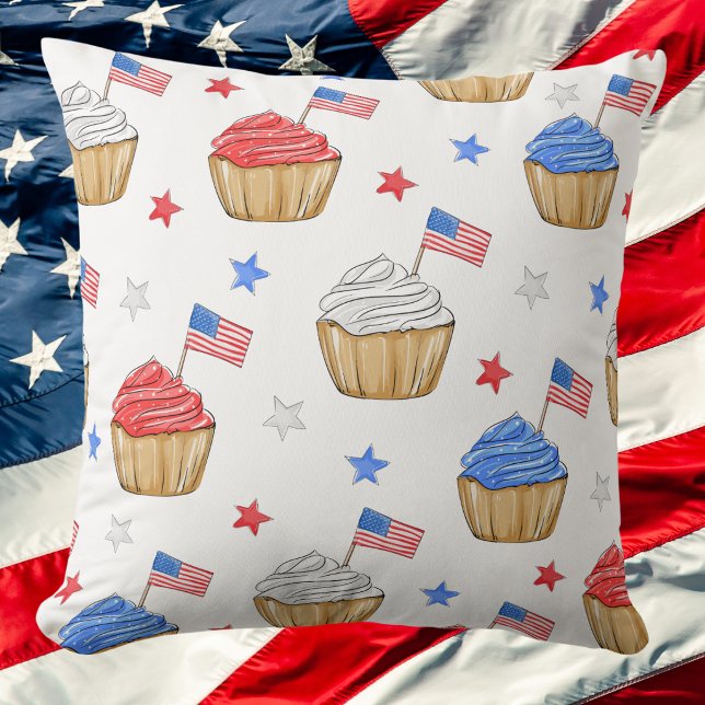Coussin Gâteaux Patriotes Préparés Drapeaux & Étoiles (Créateur téléchargé)