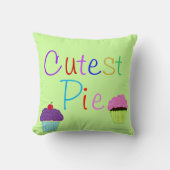 Coussin Gâteaux Roses Violets Bébé Fille Les Plus Mignons (Recto)