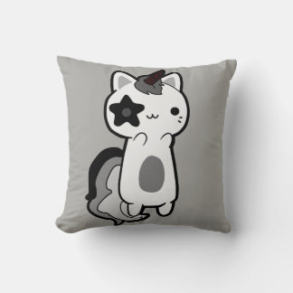Coussin Gatito Noir Kawaii