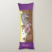 Coussin géant du corps Hippopotames dans les viole (Dos (Vertical))