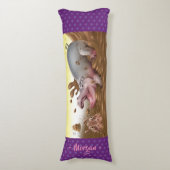 Coussin géant du corps Hippopotames dans les viole (devant Vertical)