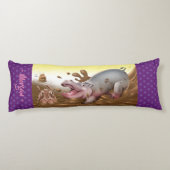 Coussin géant du corps Hippopotames dans les viole (Dos)